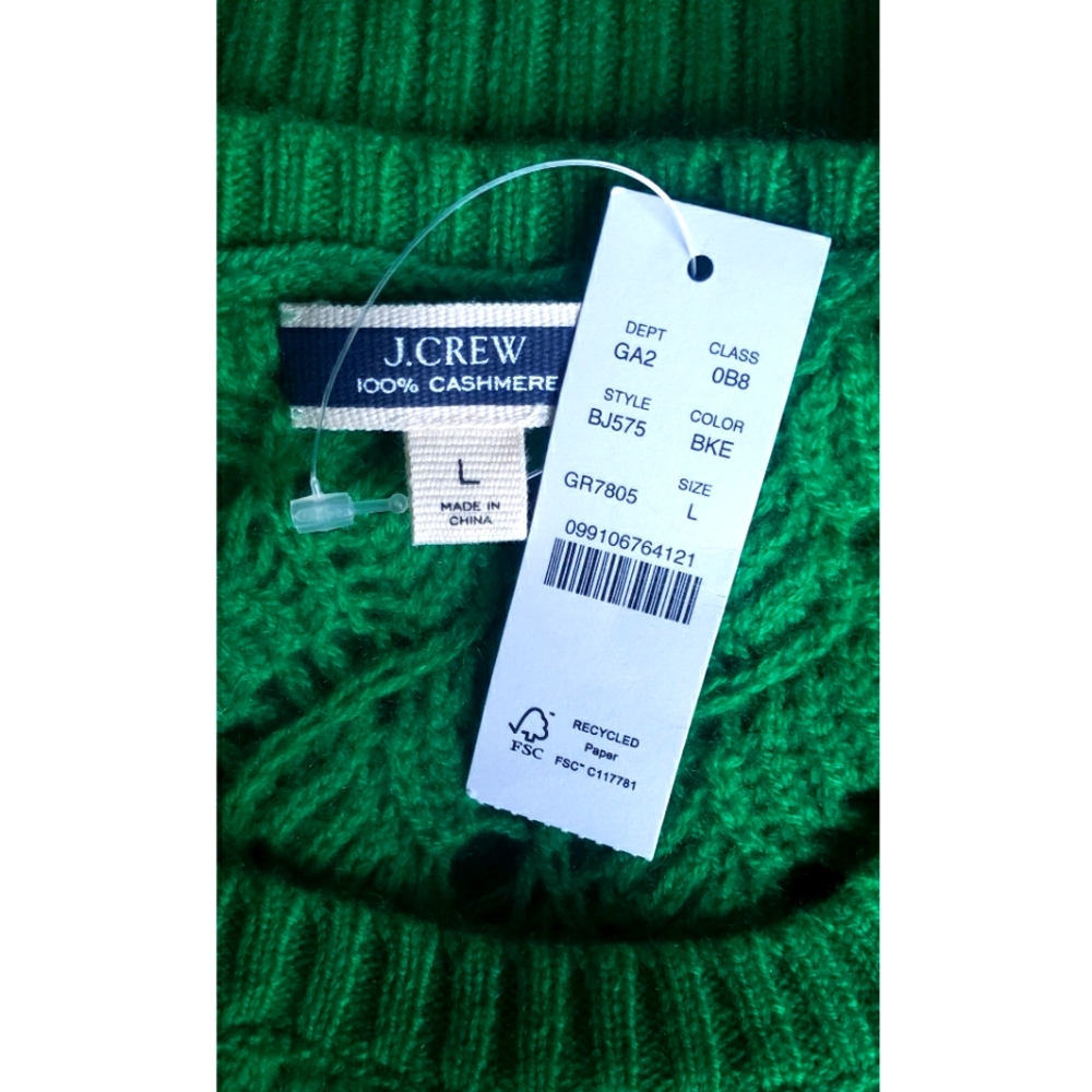 19. J.Crew Cashmere pointelle sweater shell - Picture 7 of 8